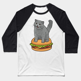 I CAN HAS CHEEZBURGER chubby meme cat Baseball T-Shirt